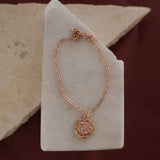 Rose Gold Evil Eye Pendant Bracelet