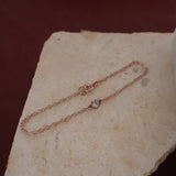 Rose Gold CZ Pendant Bracelet