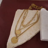 Merci Layered Double Pendant Necklace