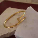 Diamante Screw Clasp Bangle