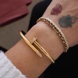 Diamante Screw Clasp Bangle
