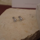 Large Diamond Stud with Heart Detail