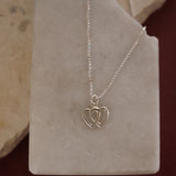Dainty Double Heart Pendant Necklace