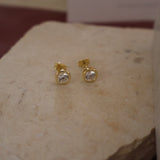 Large Diamond Stud with Heart Detail