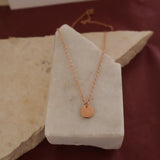 Rose Gold Disc Necklace (various shapes)