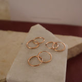Rose Gold Pearl Everyday Hugger Hoops