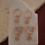Rose Gold Butterfly Hoops