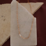 Rose Gold Rectangle Link Bracelet