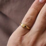 Pinky Heart Signet Ring