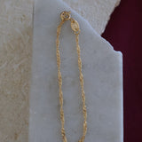 Gold Twisted Dainty Chain Bracelet (Pre-Made)
