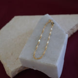 Gold Twisted Dainty Chain Bracelet (Pre-Made)