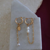 Pearl and Chain Drop Earrings (Pre-Made)