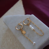 Pearl and Chain Drop Earrings (Pre-Made)