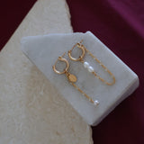 Pearl and Chain Drop Earrings (Pre-Made)