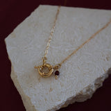 Ruby Chunky Clasp Paperclip Necklace (Pre-Made)