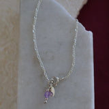 Lilac Charm Silver Bracelet (Pre-Made)