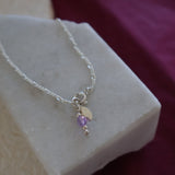 Lilac Charm Silver Bracelet (Pre-Made)