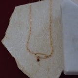 Ruby Paperclip Necklace (Pre-Made)