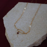 Ruby Paperclip Necklace (Pre-Made)