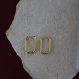 Large Rectangle Smooth Earrings