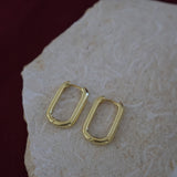Large Rectangle Smooth Earrings