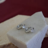 Large Princess Stone Hoops