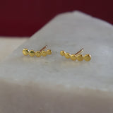 Gold Flat Dot Cluster Studs