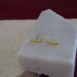 Gold Flat Dot Cluster Studs
