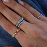 Vine Wrapped Diamante Ring