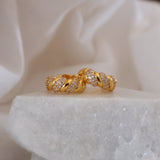 Luxe Twisted Zircon Hoops
