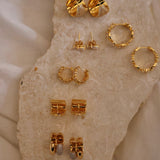 Pave Chevron Hoops