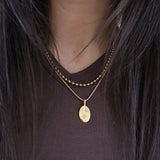 Oval CZ Encrusted Necklace