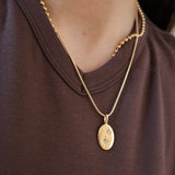 Oval CZ Encrusted Necklace