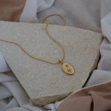 Oval CZ Encrusted Necklace