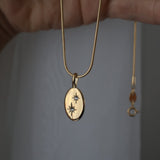 Oval CZ Encrusted Necklace