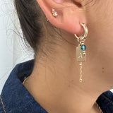Initial & Birthstone Hoops