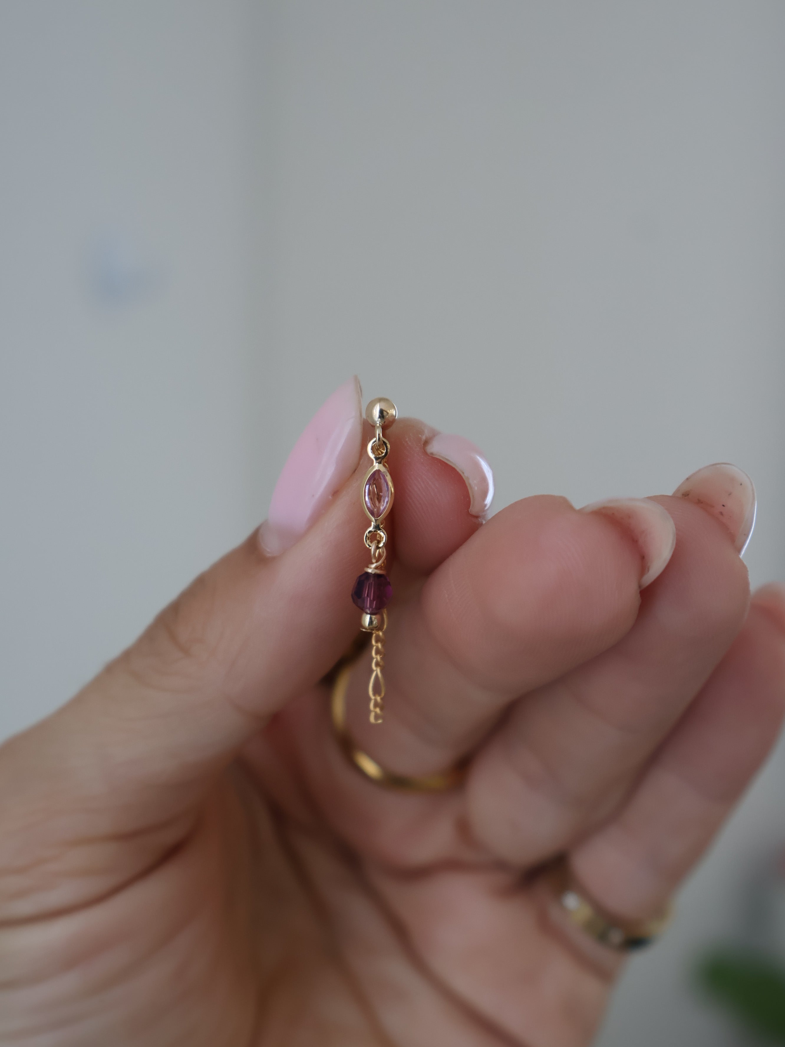 Dangly Coloured Studs