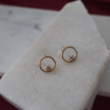 Circle & Stone Studs