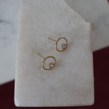 Circle & Stone Studs
