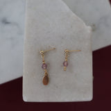 Pia Lilac Dangle Studs