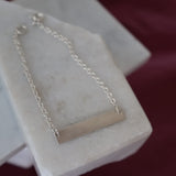 Silver Dog Tag Everyday Bracelet