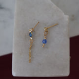 Blue Swarovski & Charm Dangly Earring