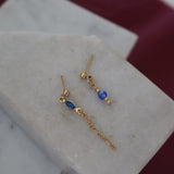 Blue Swarovski & Charm Dangly Earring