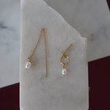 Circle Dangly & Ear Thread Earrings