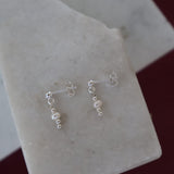 Silver Dainty Pearl Earrings