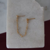 Ball and Rectangle Linked Earring
