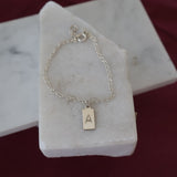 'A' Stamped Everyday Bracelet