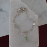 Long & Short Green Swarovski Charm Bracelet