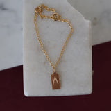 'A' Stamped Everyday Bracelet