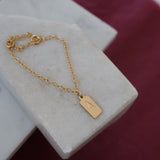 'A' Stamped Everyday Bracelet